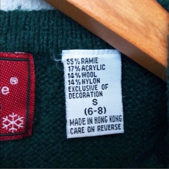 “Ugly” Christmas Sweater Green Button Appliqué - Picture 6 of 7